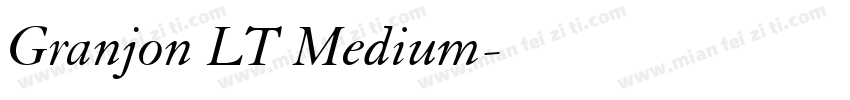 Granjon LT Medium字体转换